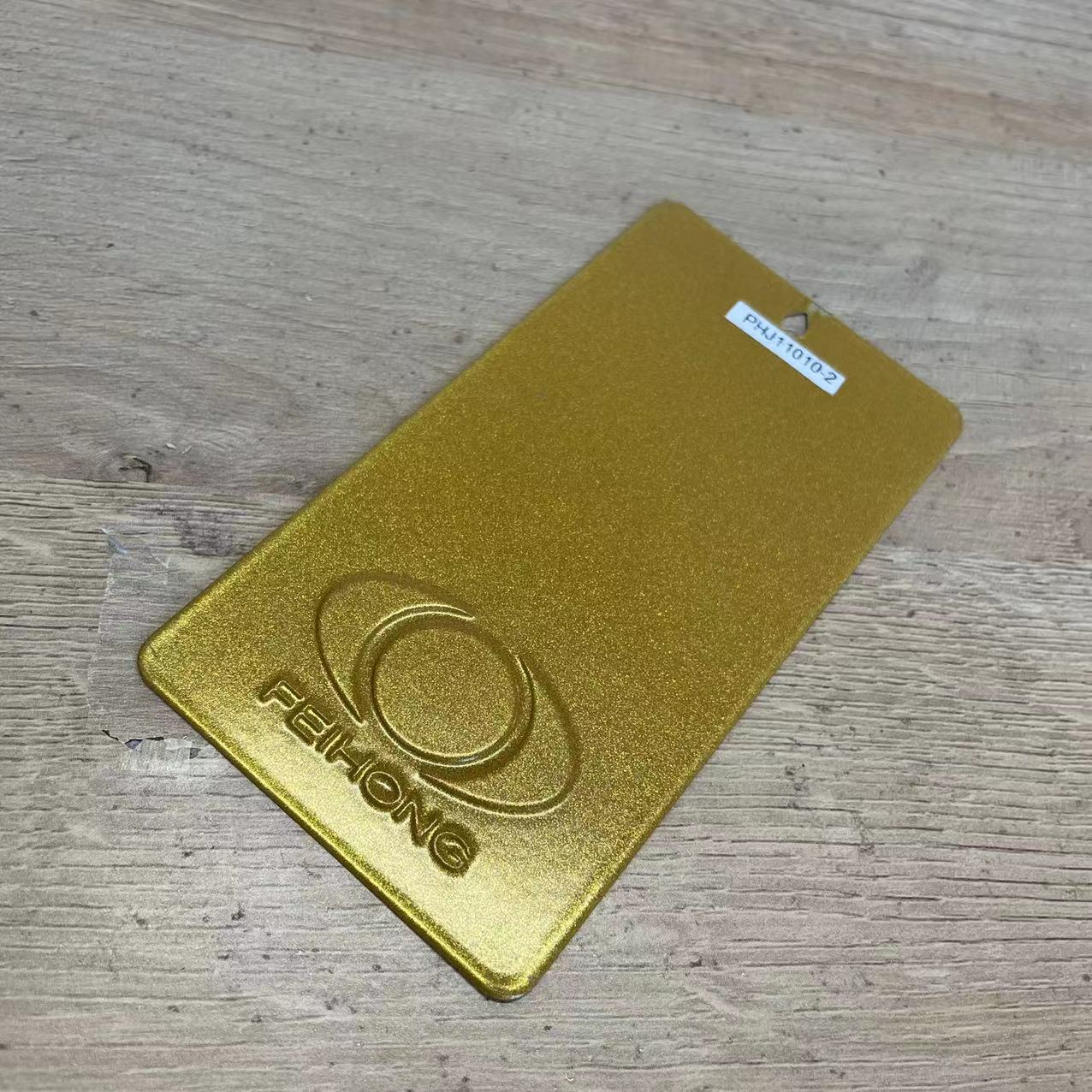 Metallic Gold/Golden Polyester Powder Coating Smooth for Metal Decoration