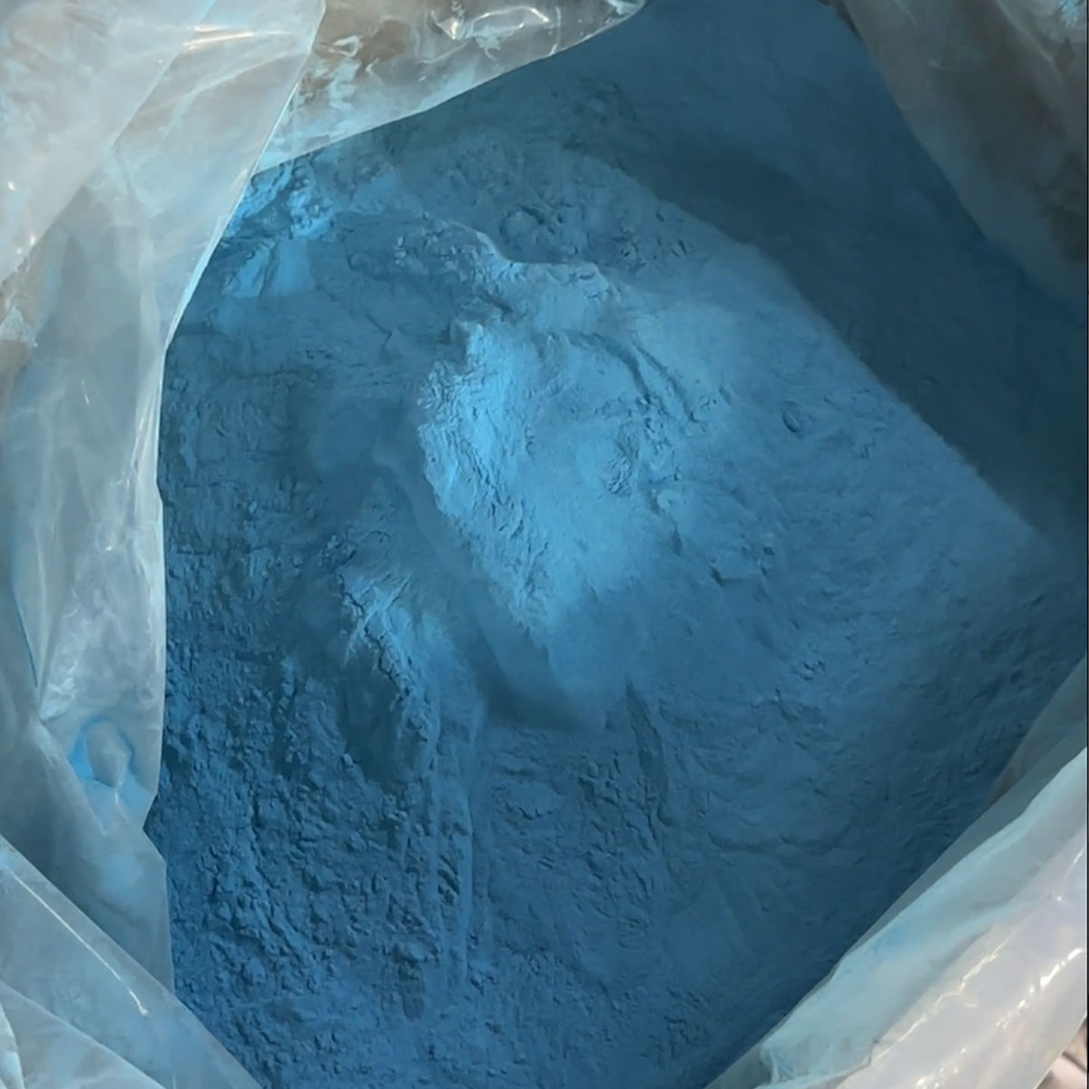 Blue powder coatings are used in shelves, car parts, home appliance parts and products, buildings and decoration, electrical components and products, medical grade powder coatings, agricultural machin