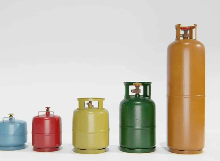 Electrostatic Powder Coating Yellow to Paint Gas Cylinder